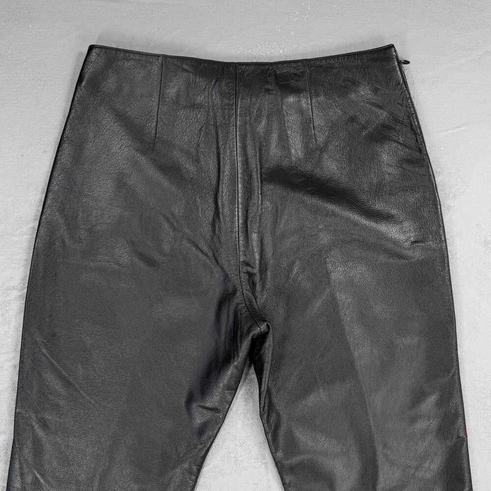 Vintage Lucky Leather Black Leather Straight Leg Pants Women's 8 - Picture 6 of 6